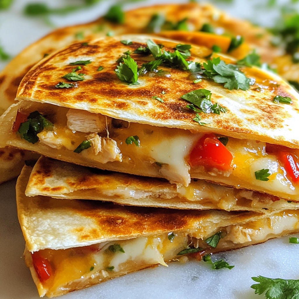 Heiße Honig-Hähnchen-Quesadillas Schnell und Köstlich