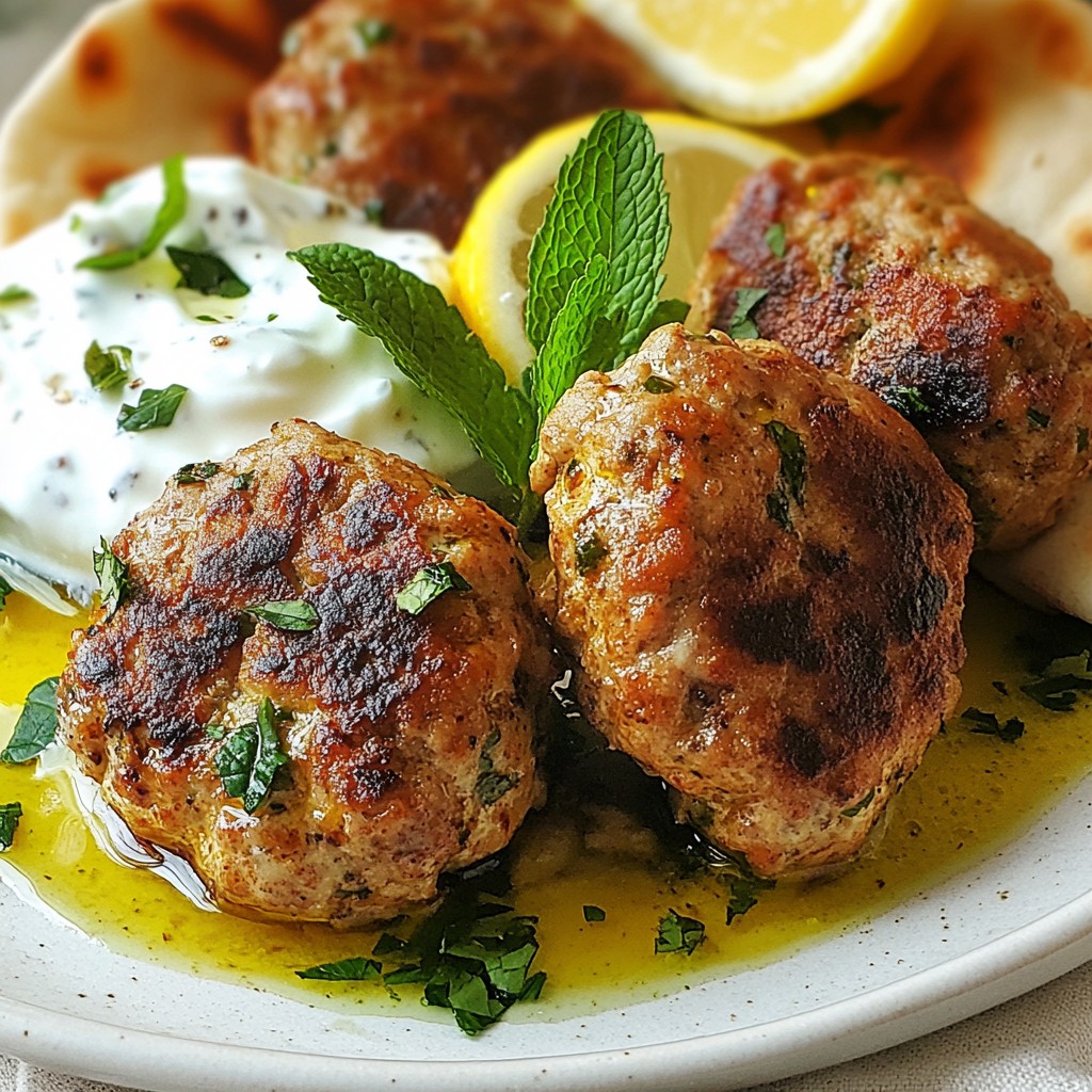 Saftige Hühnchen-Kofta mit Knoblauch-Joghurt Rezept