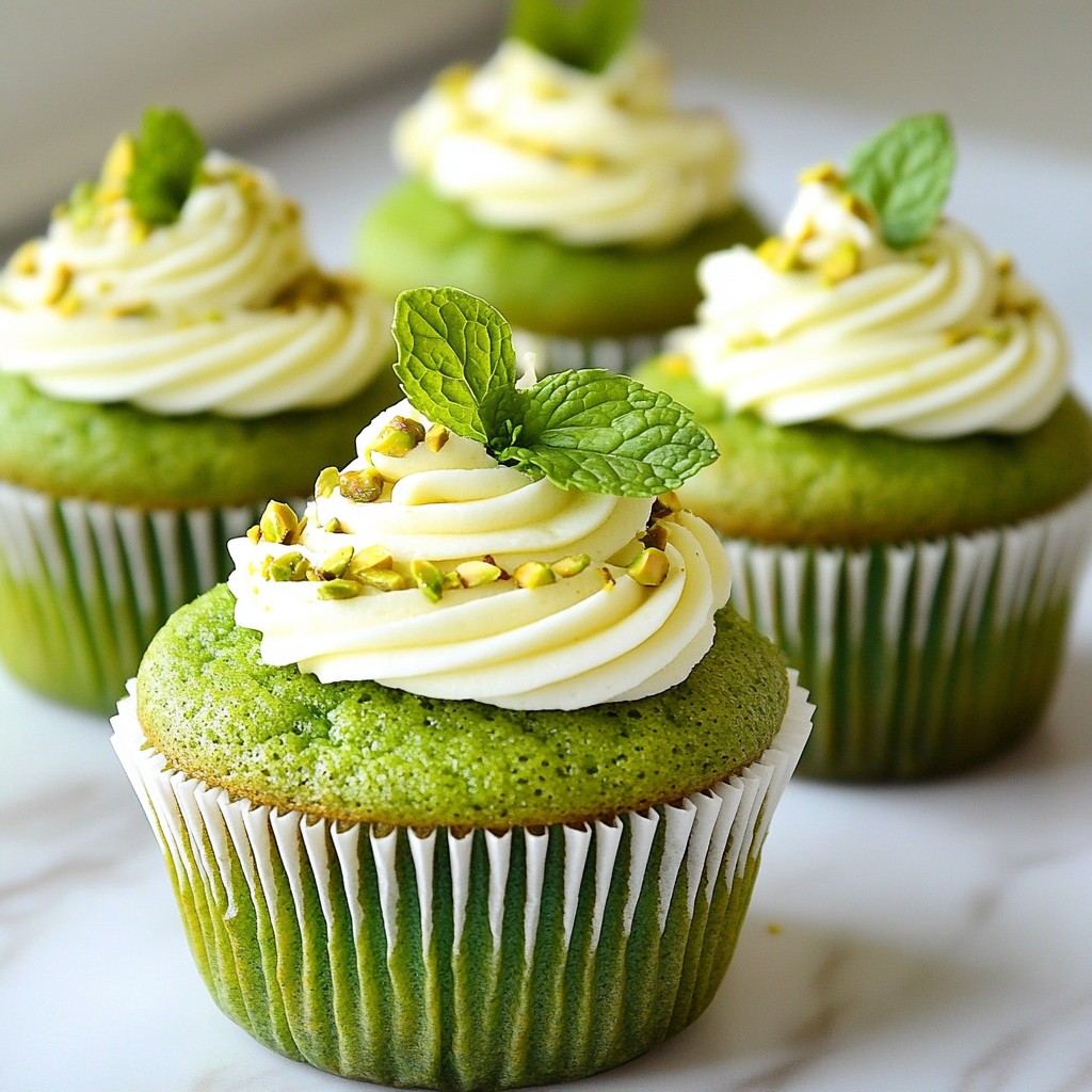 Lush Green Velvet Cupcakes mit Frischkäse-Frosting