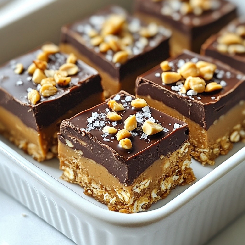 Homemade No-Bake Snickers Bars Fantastischer Snack