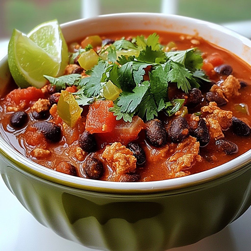 Spicy Black Bean and Turkey Chili Herzhaft und Einfach