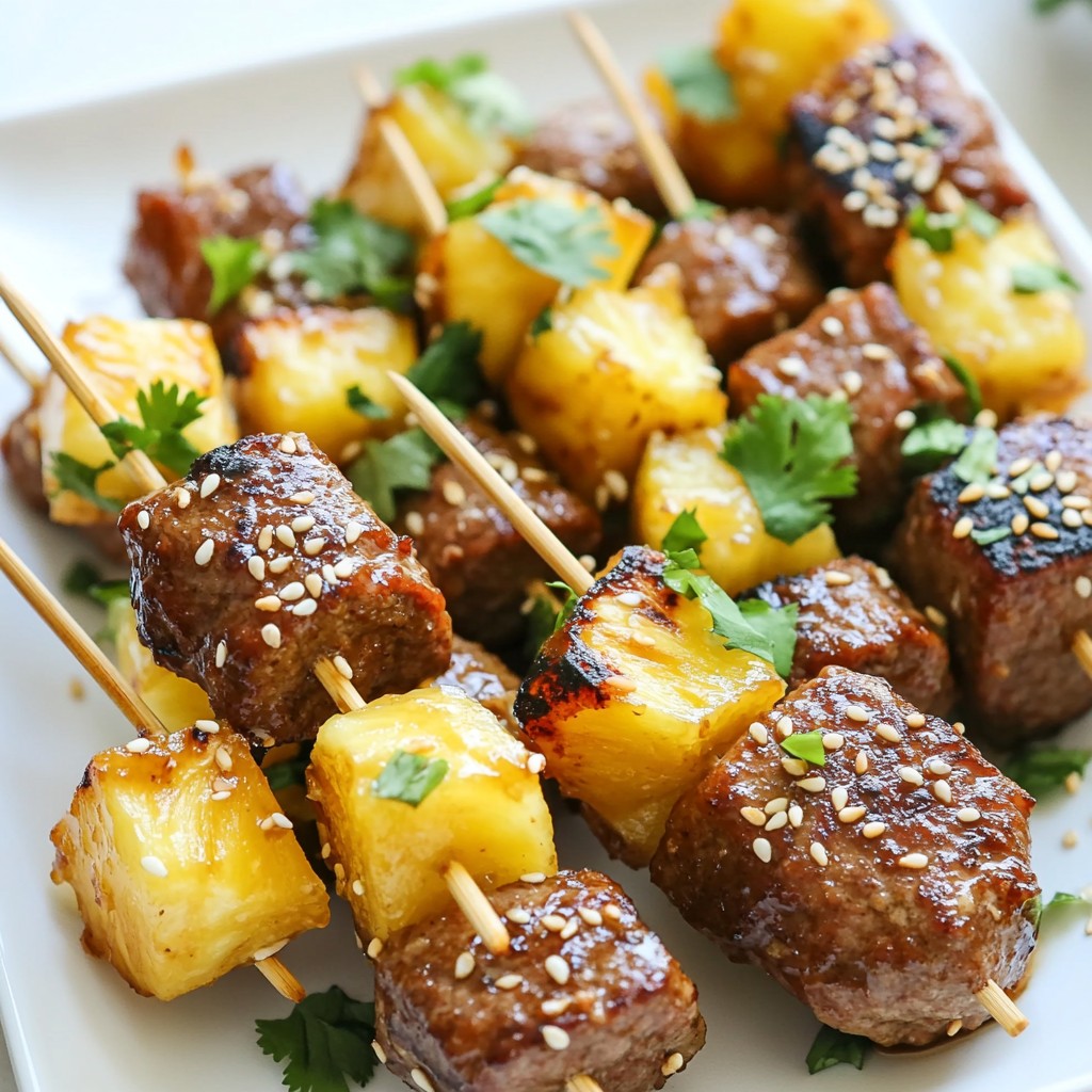 Ananas-Brauner-Zucker-Smoky-Bites Einfaches Rezept