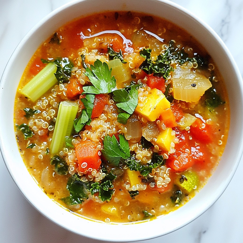 Herzhaftes Gemüse-Quinoa-Eintopf Einfach und Gesund