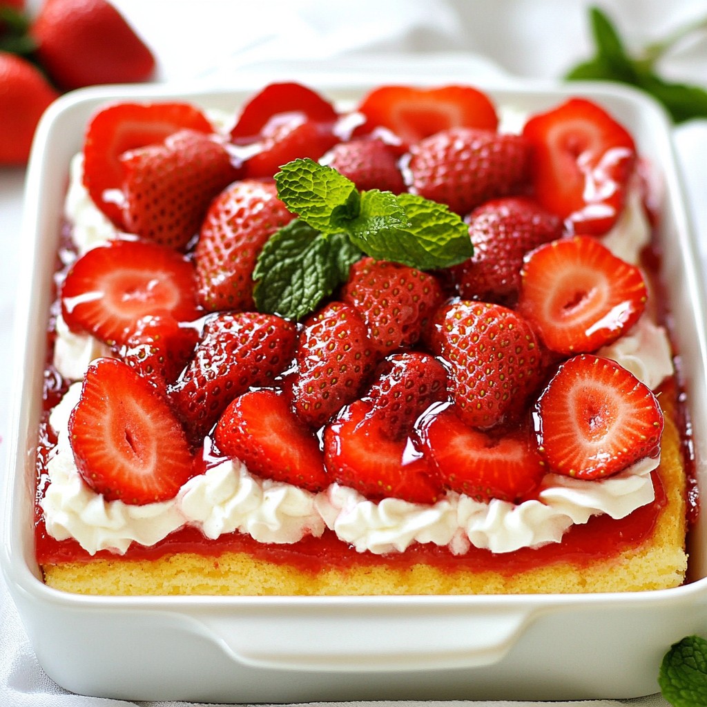 Schneller Erdbeer-Shortcake-Poke-Kuchen Rezept