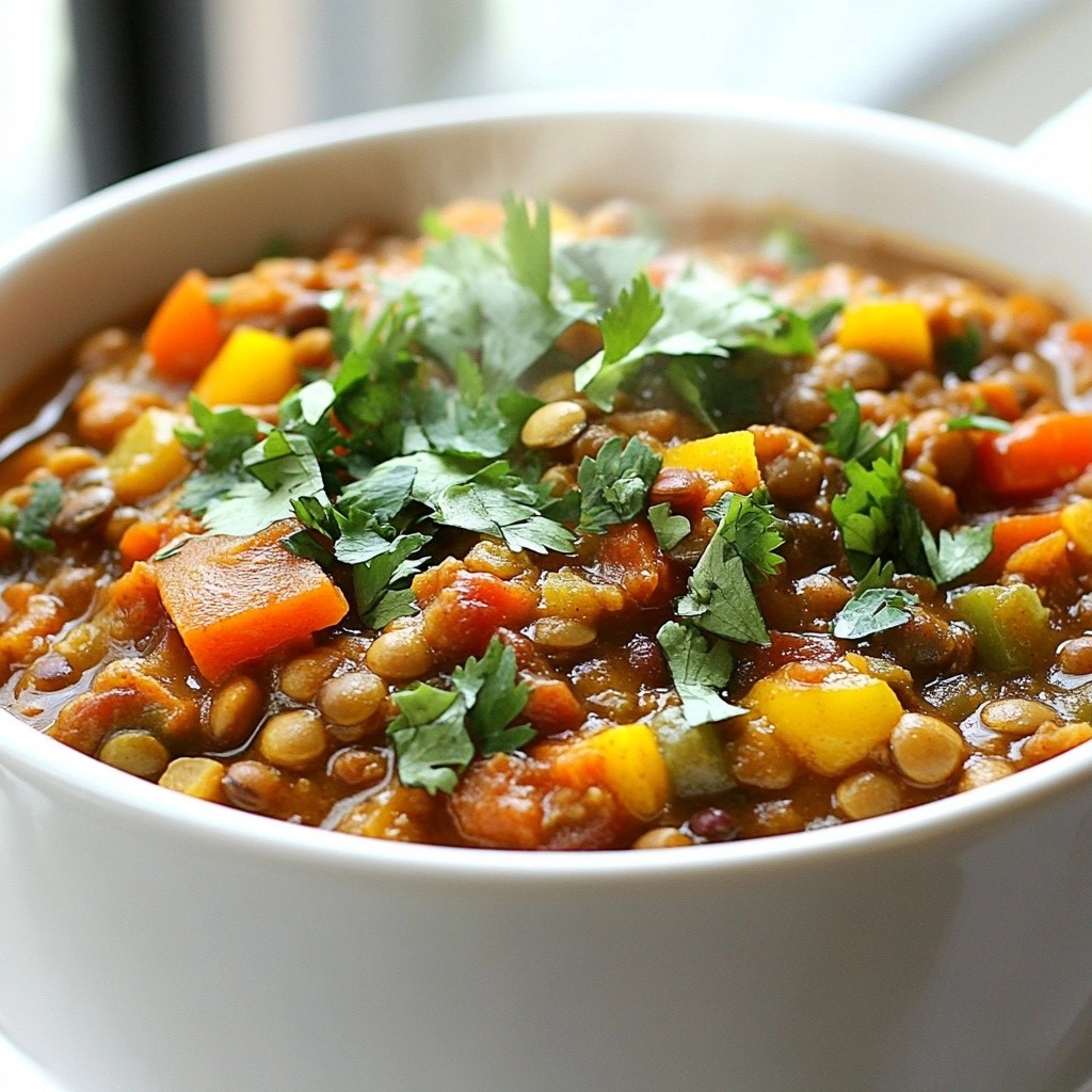 Vegetarian Lentil Chili with Sweet Peppers Genuss