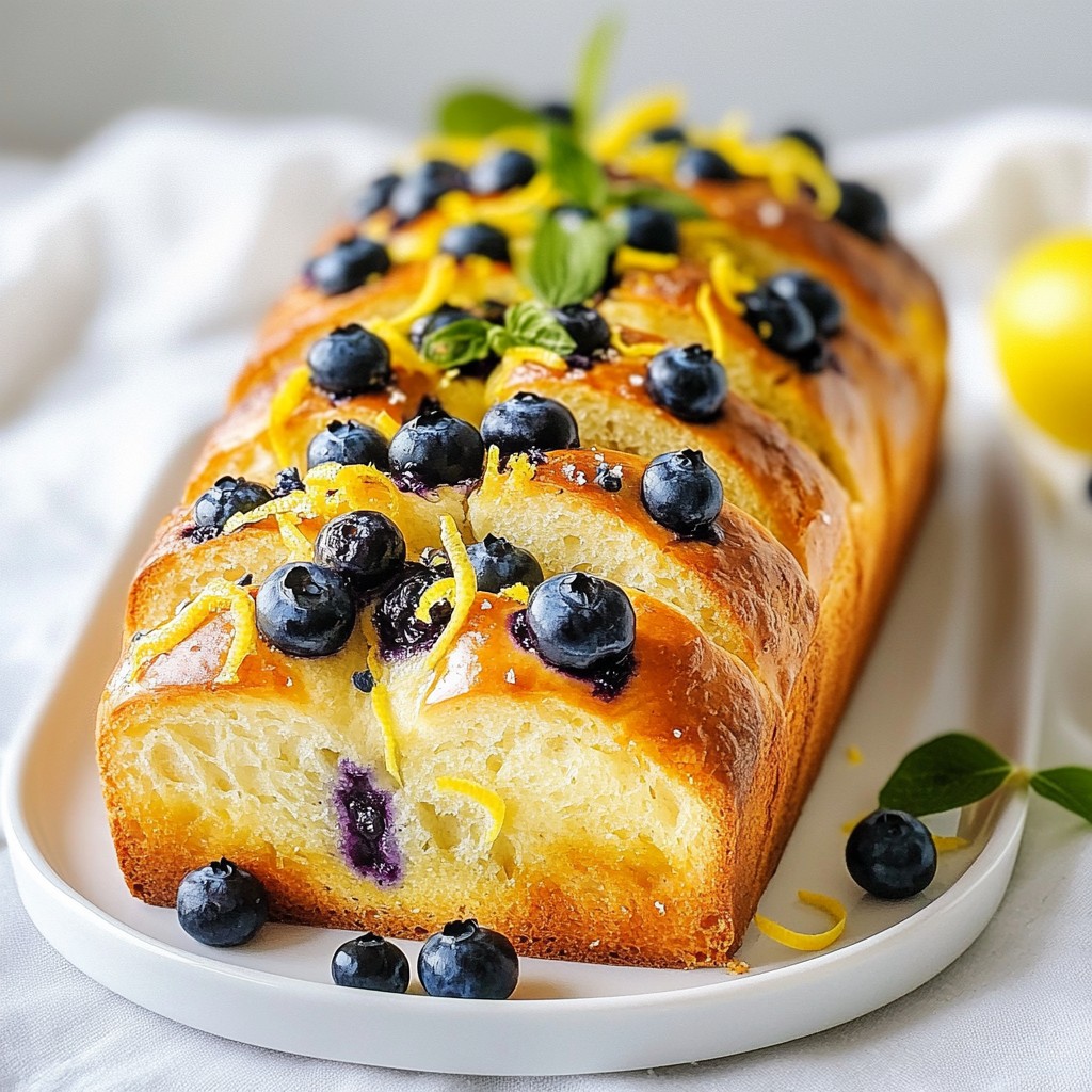 Blaues Zitronen-Sauerteigbrot fruchtige Leckerei