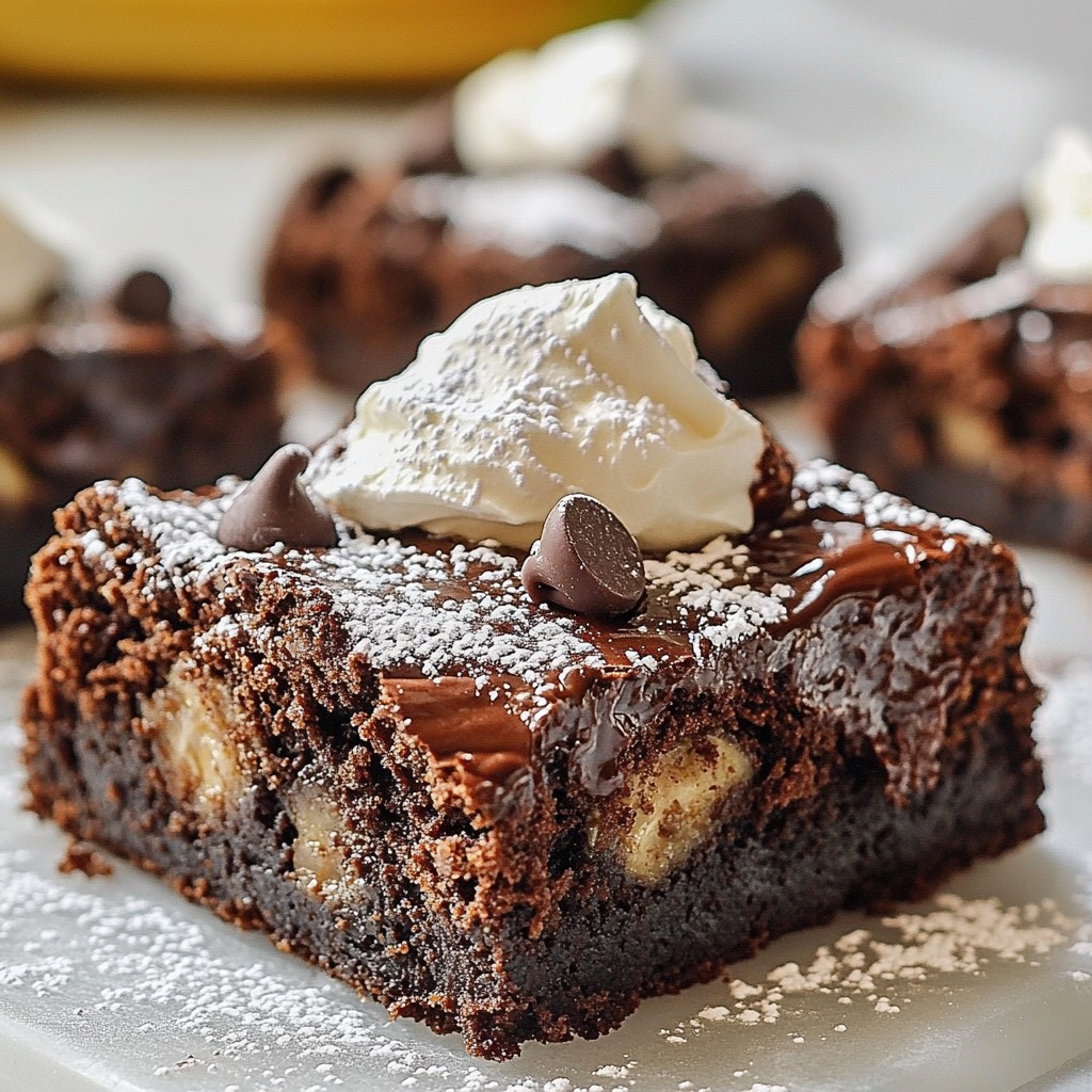 Banana Bread Brownies Einfache und schmackhafte Leckerei