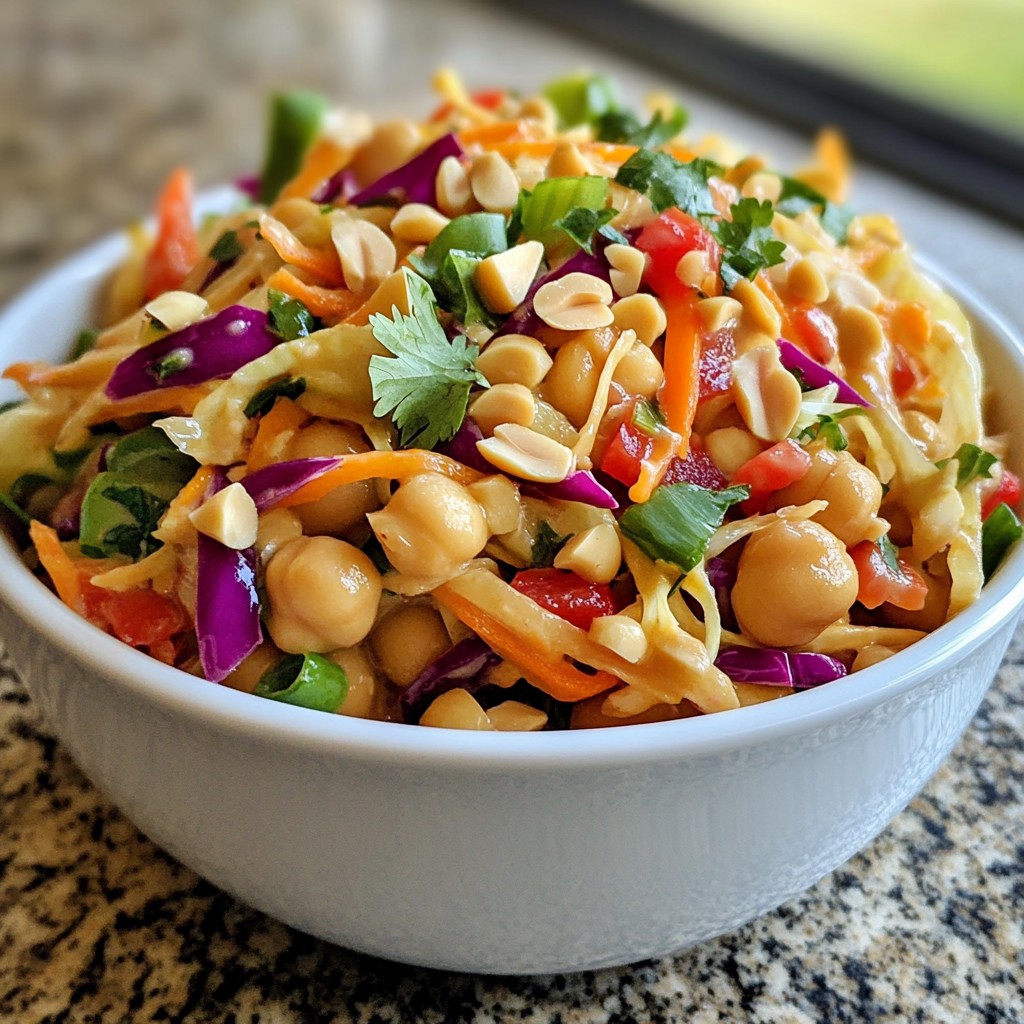Crunchy Thai Chickpea Salad Frisch und Nahrhaft