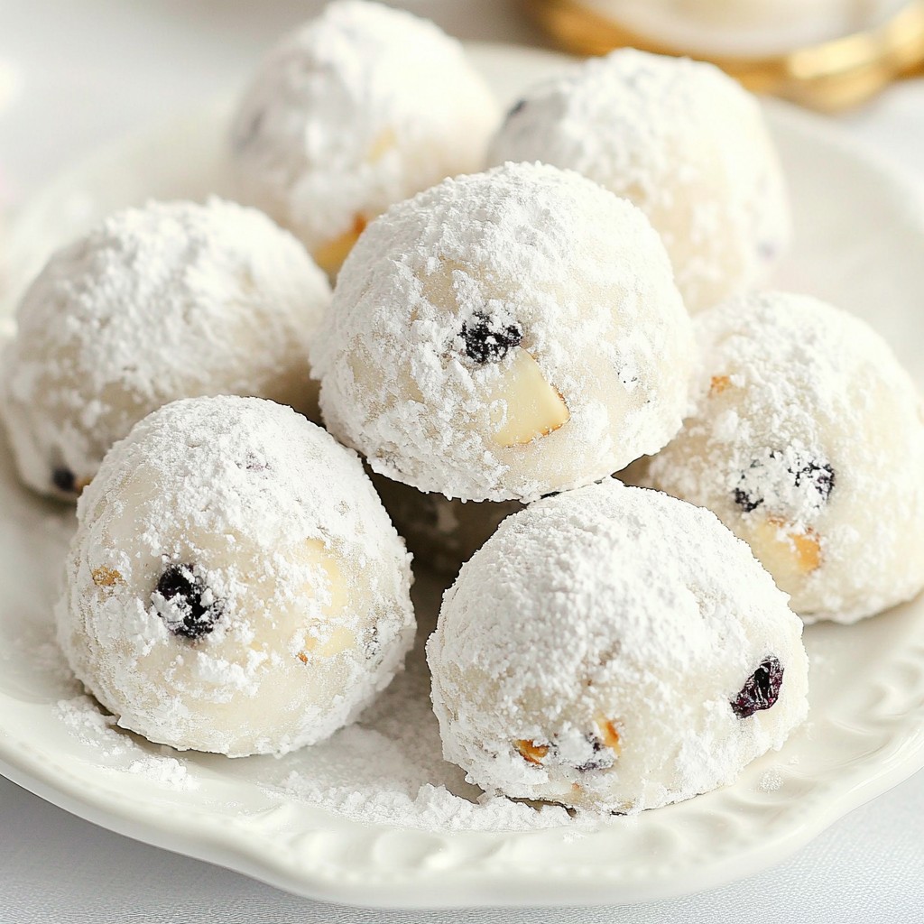 Blaubeer Mandel Schneegebäck Einfach und Lecker