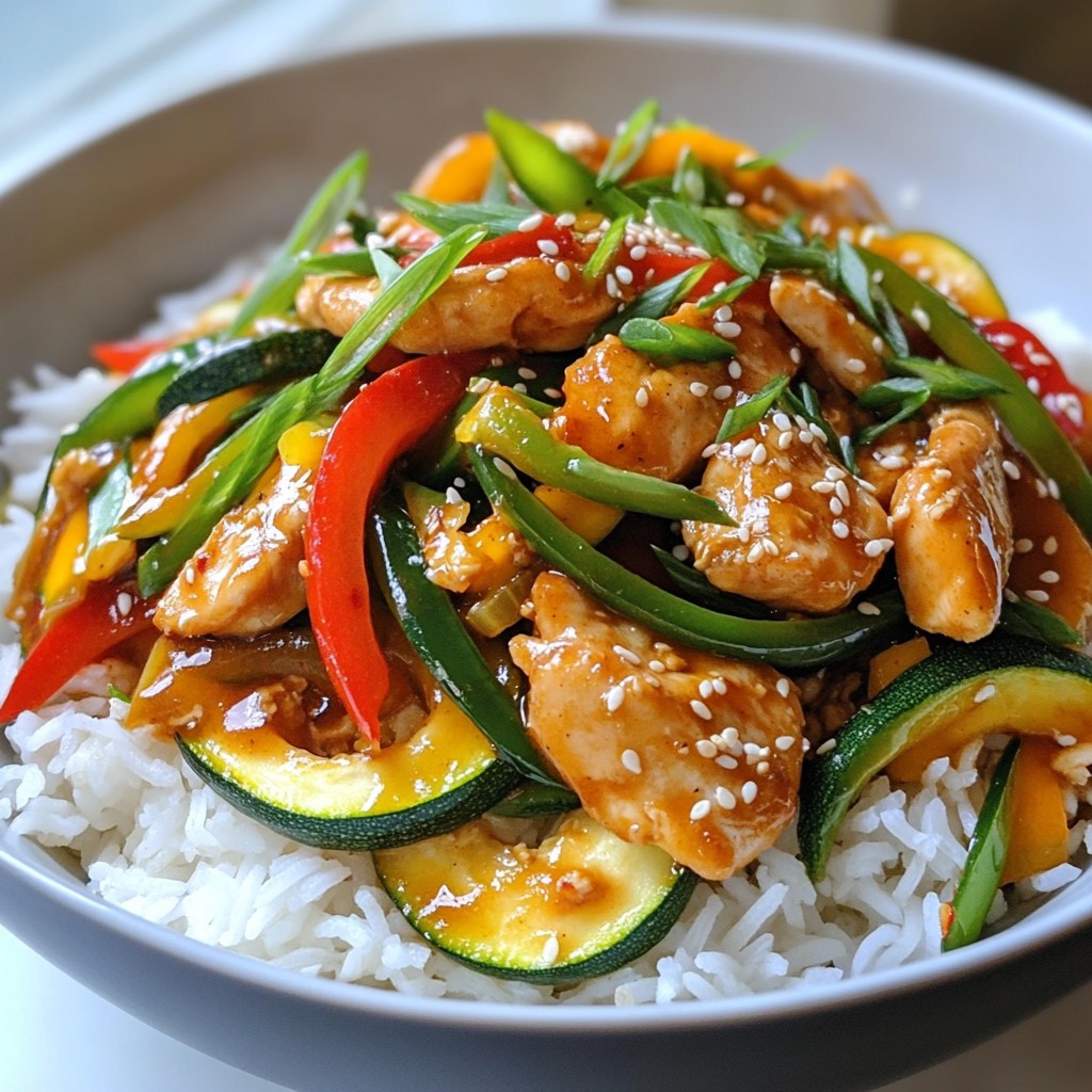Chicken Zucchini Stir Fry Schnelle und leckere Mahlzeit