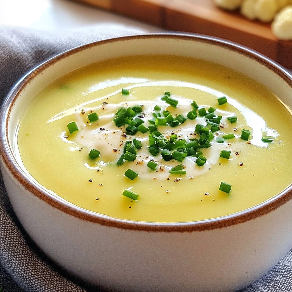 Cremige Blumenkohl und Knoblauch Bisque Genuss pur