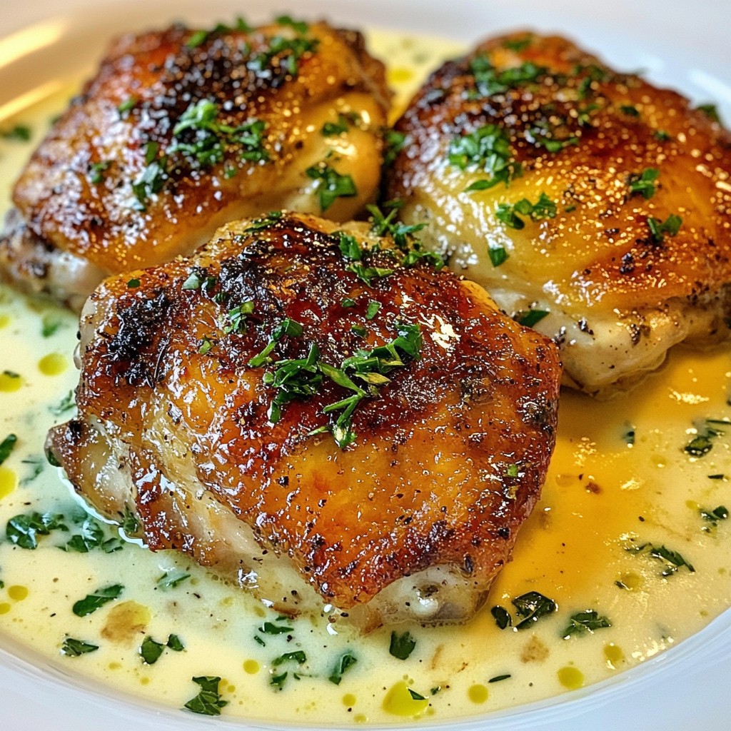 Kräutergeröstetes Hähnchen in cremiger Weißsauce