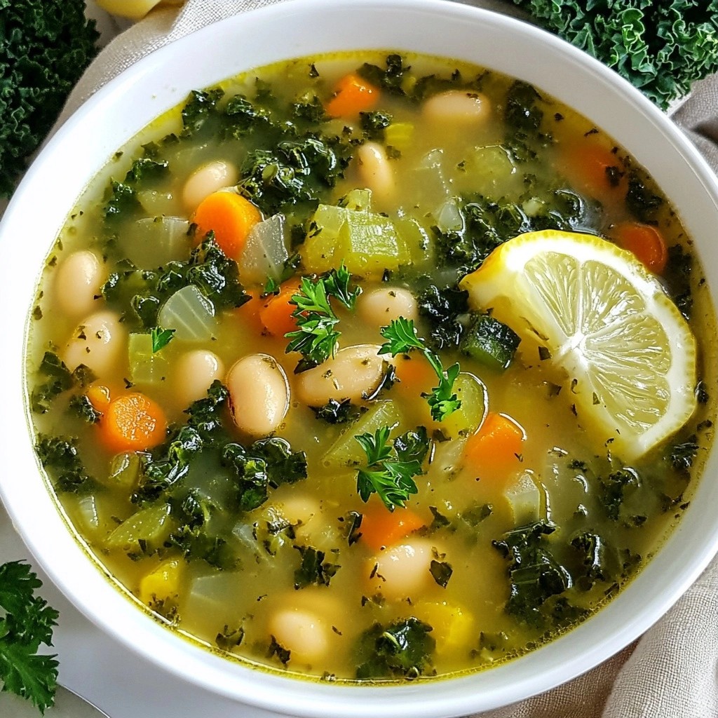 Gesunde Grünkohl und Weiße Bohnen Suppe Rezept