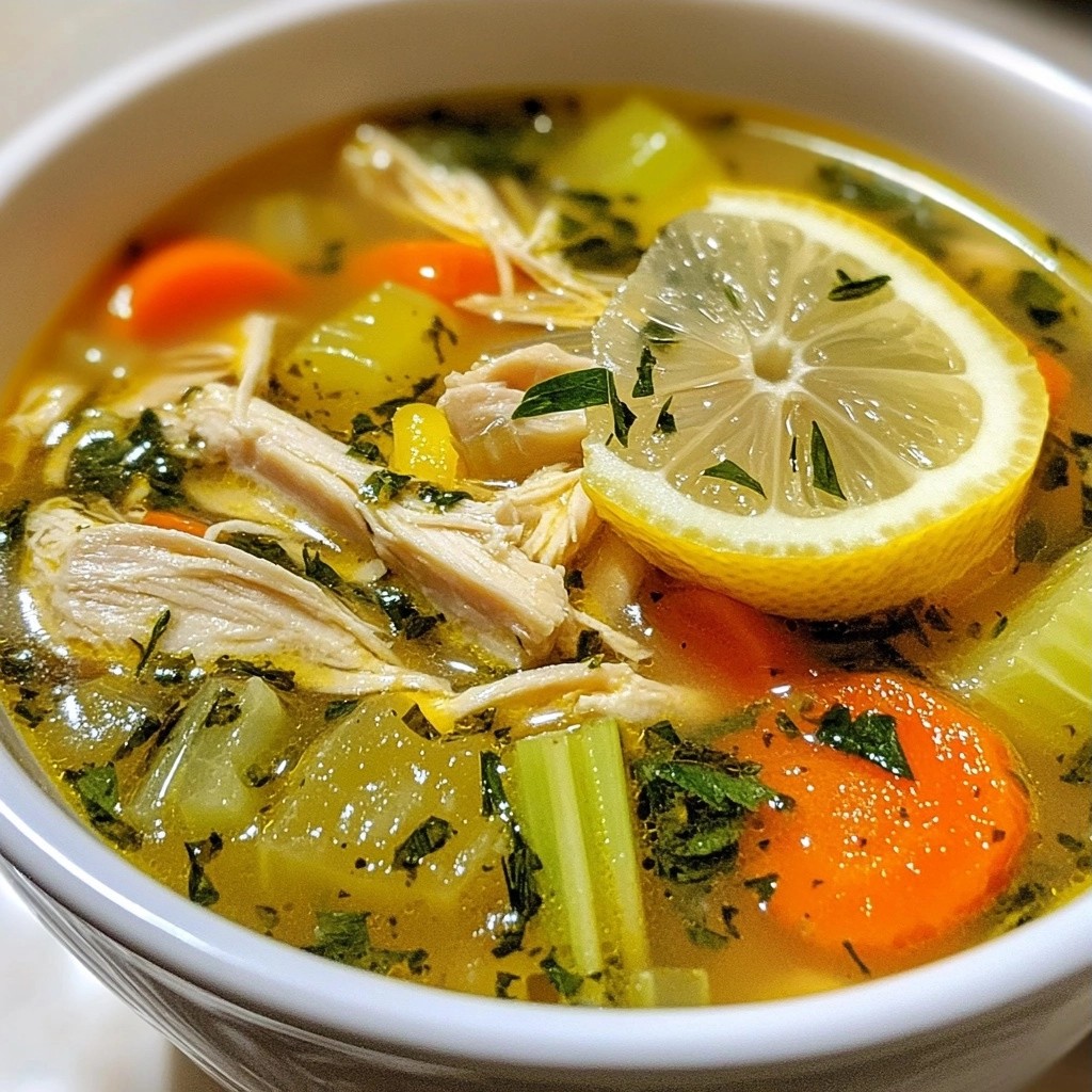 Knoblauch-Thymian-Hühnersuppe Einfach und köstlich