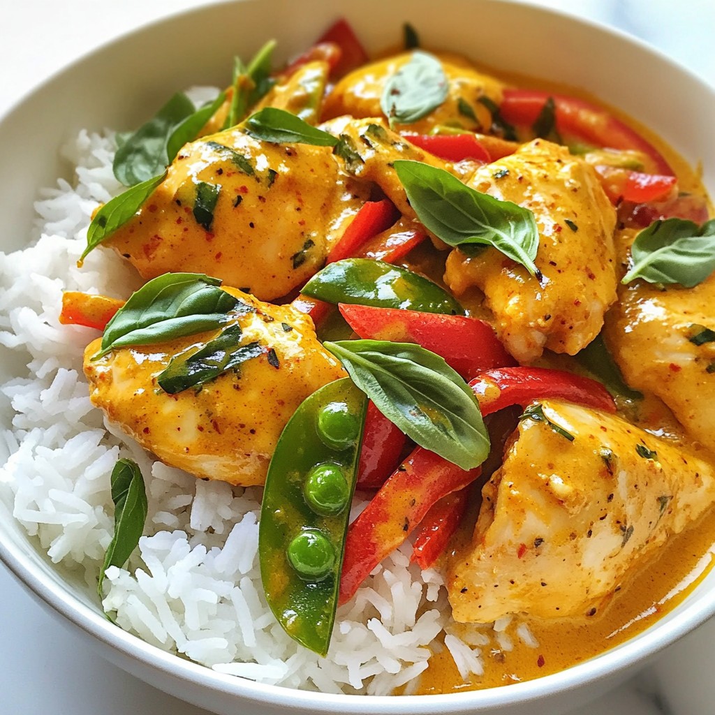 Einfaches One-Pot Thai Red Curry Chicken Rezept