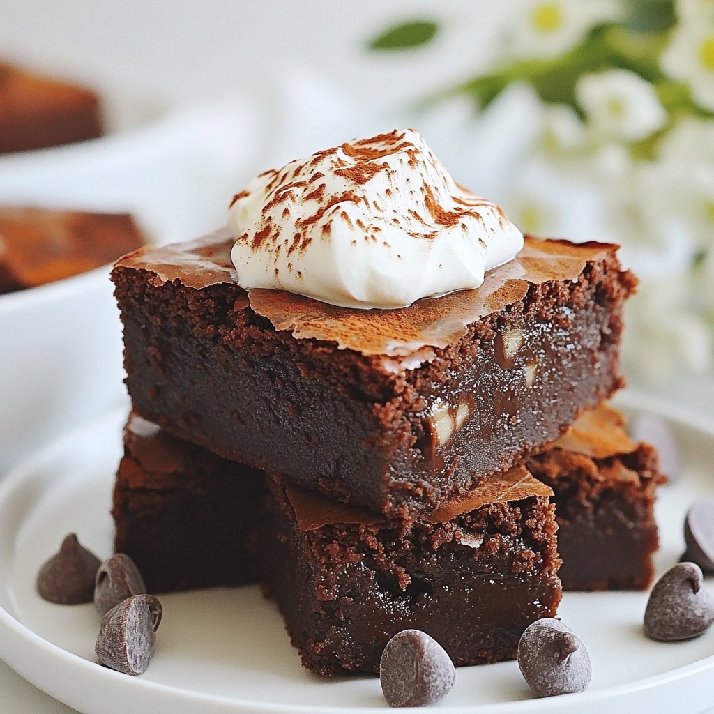 Flourless Greek Yogurt Brownies Einfach und Lecker