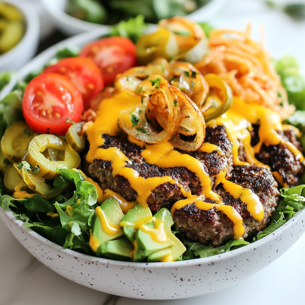 Smash Burger Bowl Leckere Mischung für jeden Geschmack