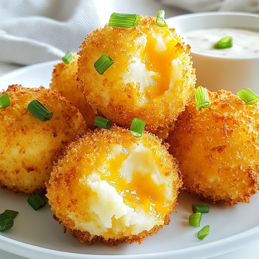 Air Fryer Cheesy Mashed Potato Balls Einfaches Rezept