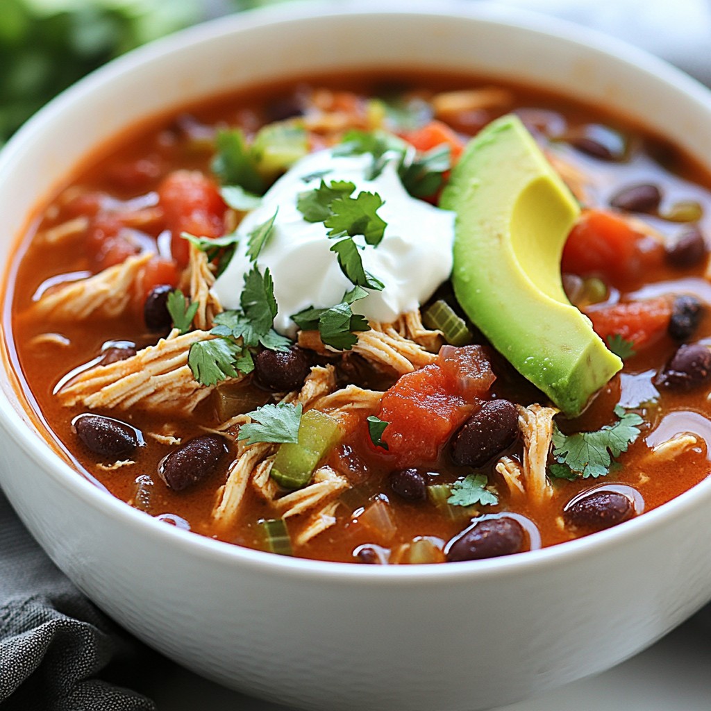 Slow Cooker Chicken Taco Soup Einfache und Gesunde Mahlzeit