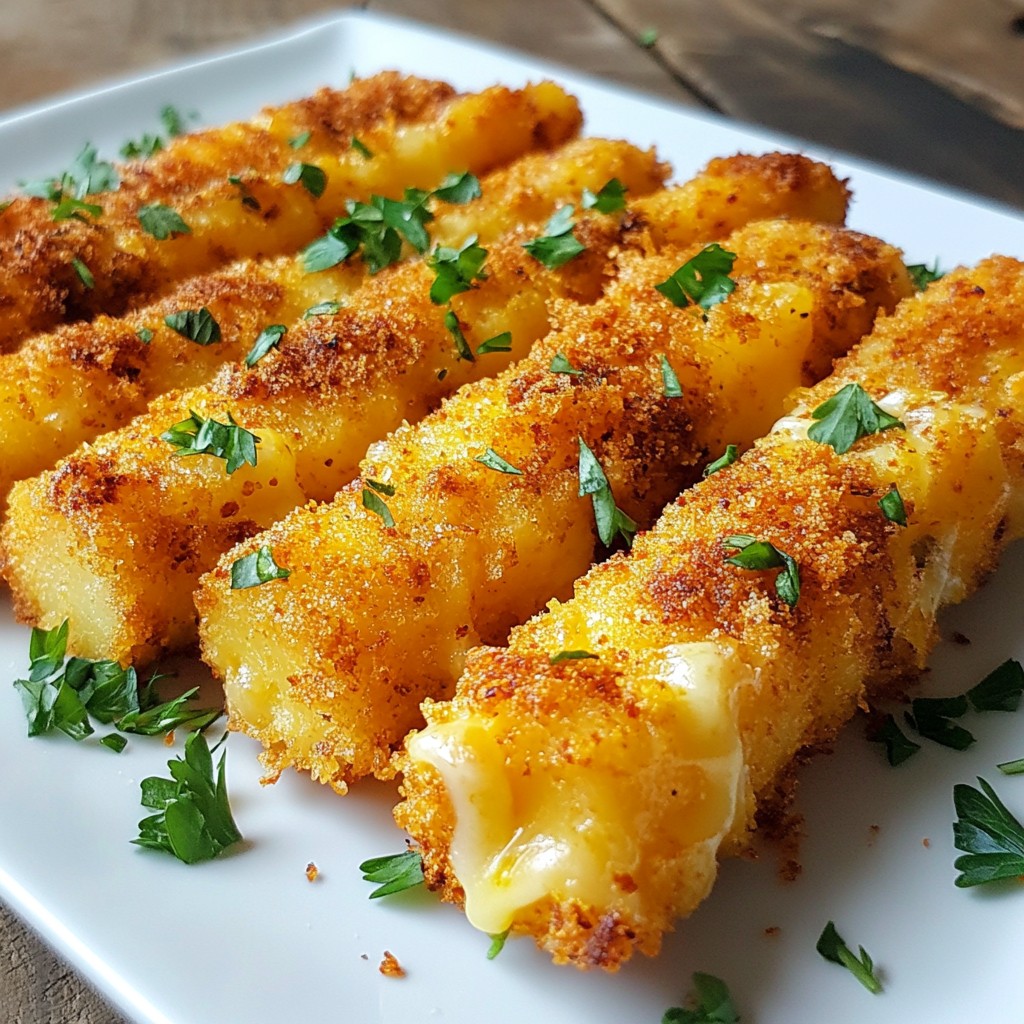 Knusprige ungarische Kartoffel Käse Sticks Rezept