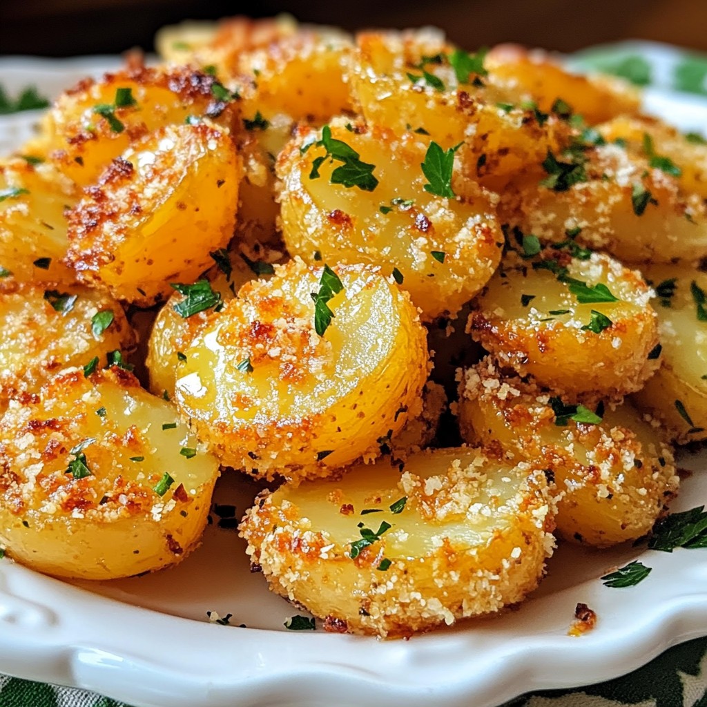 Parmesan Crusted Roasted Potatoes Knusprig und Lecker