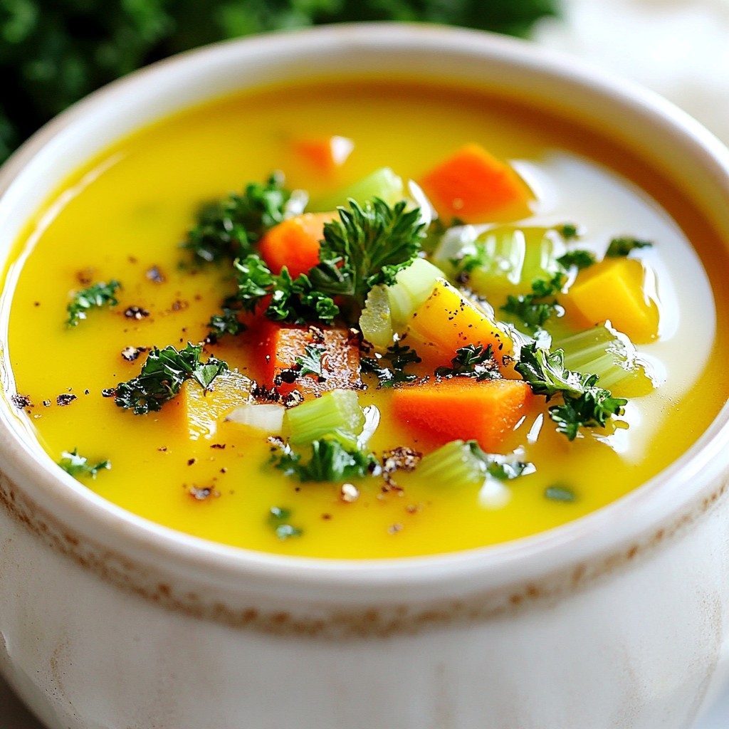 Kurkuma Ingwer Gemüsebrühe für Wellness Pur