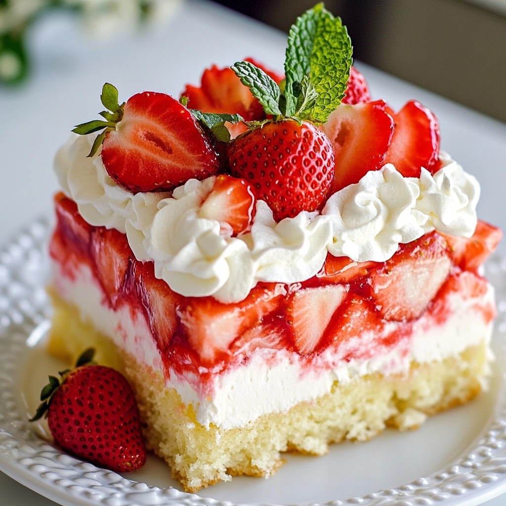 Erdbeer-Shortcake-Poke-Cake Genuss für jeden Anlass