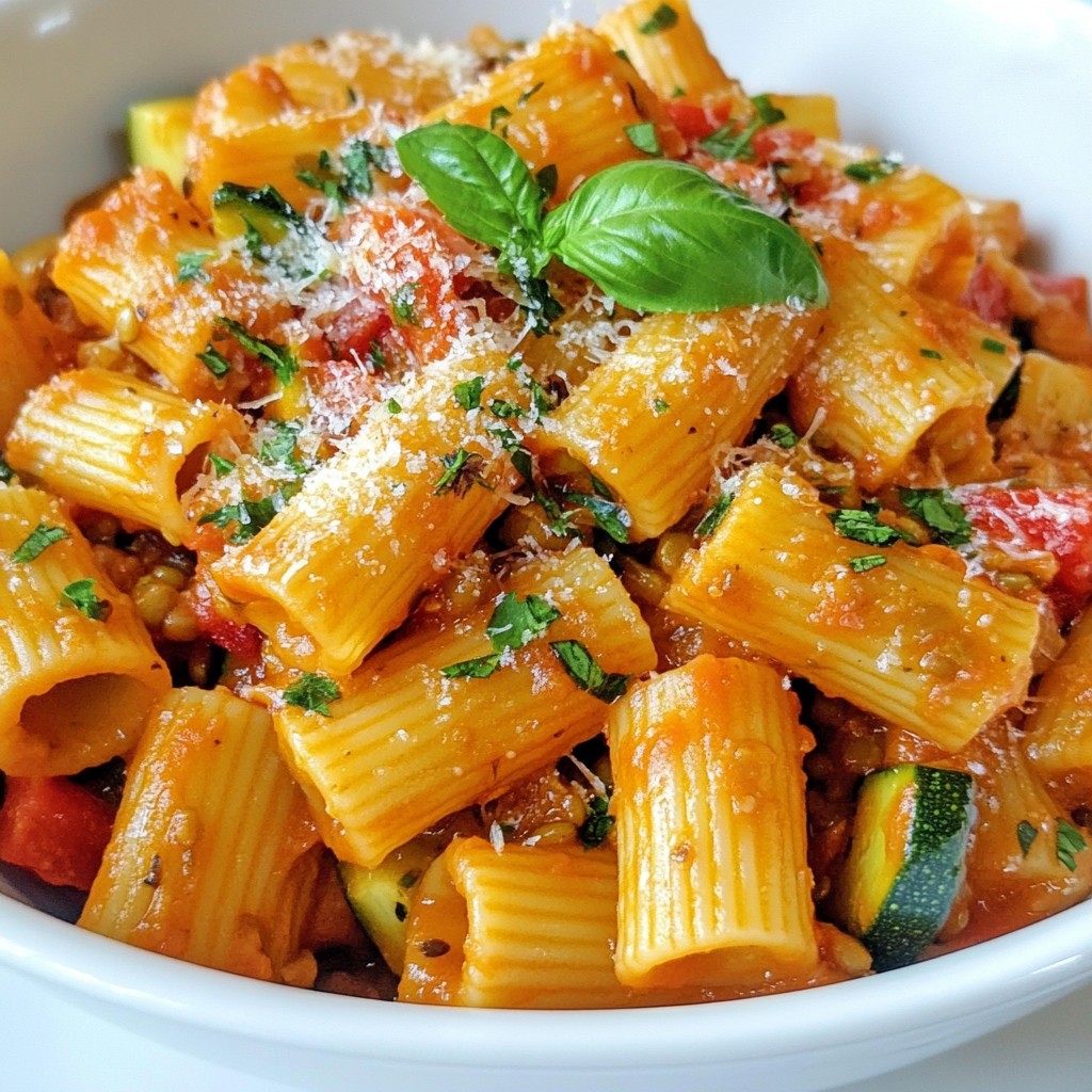 Einfache Linsen-Pasta schnell und lecker zubereiten