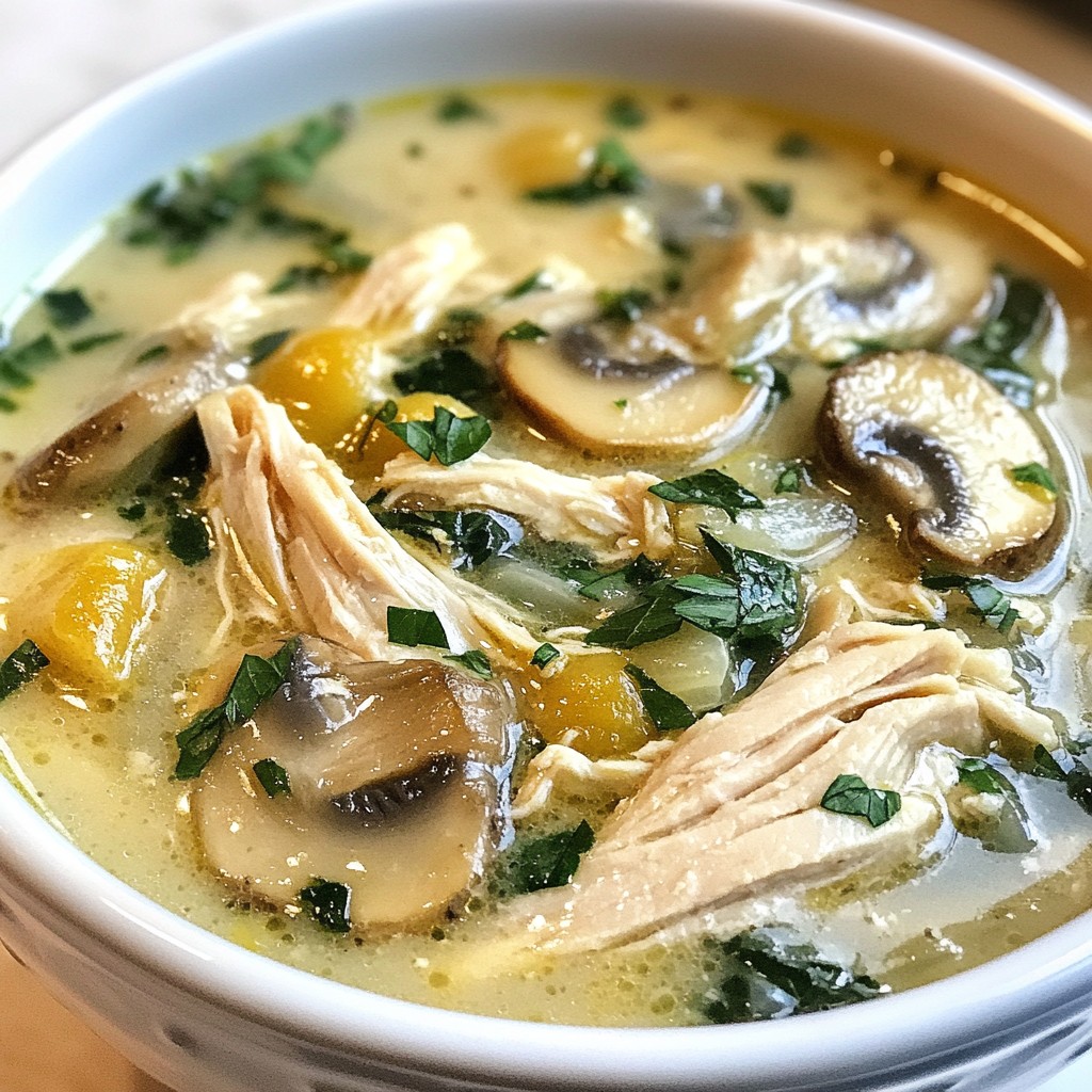 Rotisserie Chicken Mushroom Soup Einfache Köstlichkeit
