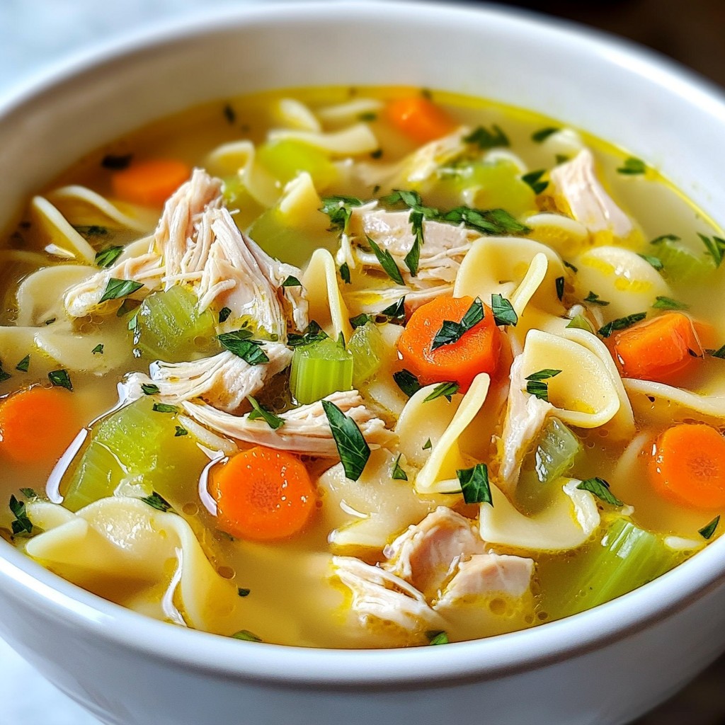 Classic Chicken Noodle Soup Köstliches Komfortessen