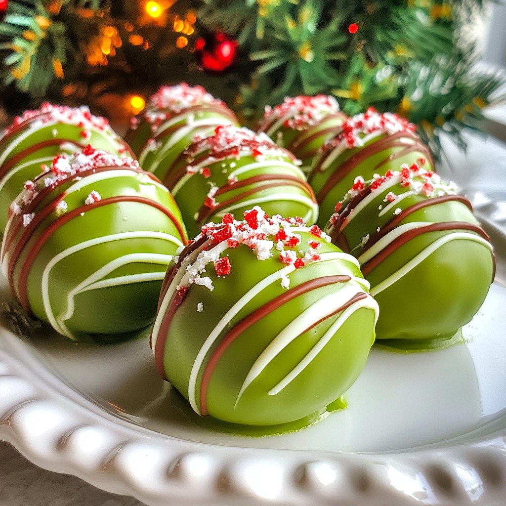 Grinch Oreo Truffles Einfaches und leckeres Rezept