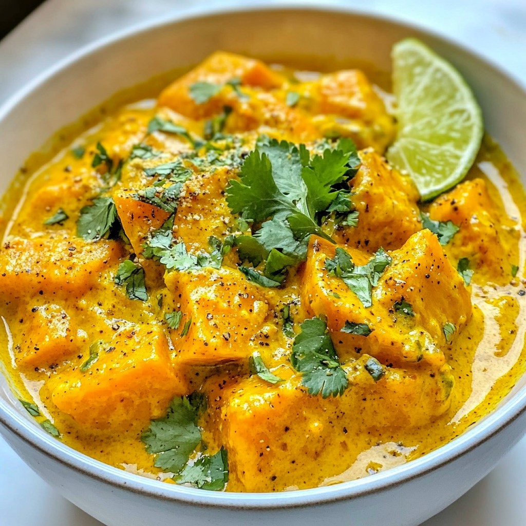 Ginger Sweet Potato Coconut Stew Nahrhaft und Einfach