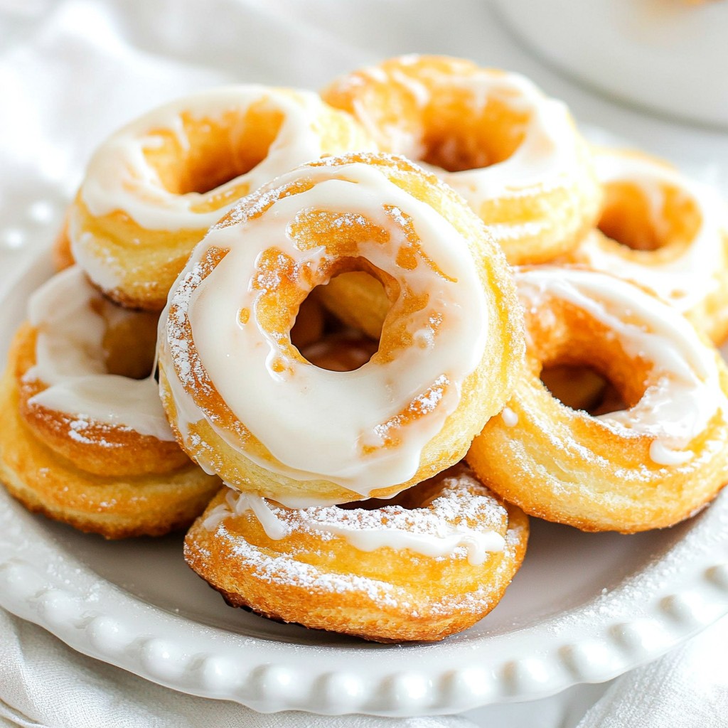 Baked French Crullers with Vanilla Glaze Lecker Rezept