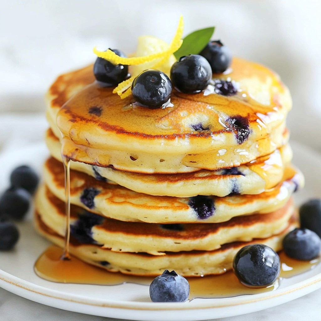 Lemon Blueberry Protein Pancakes Einfache und Leckere
