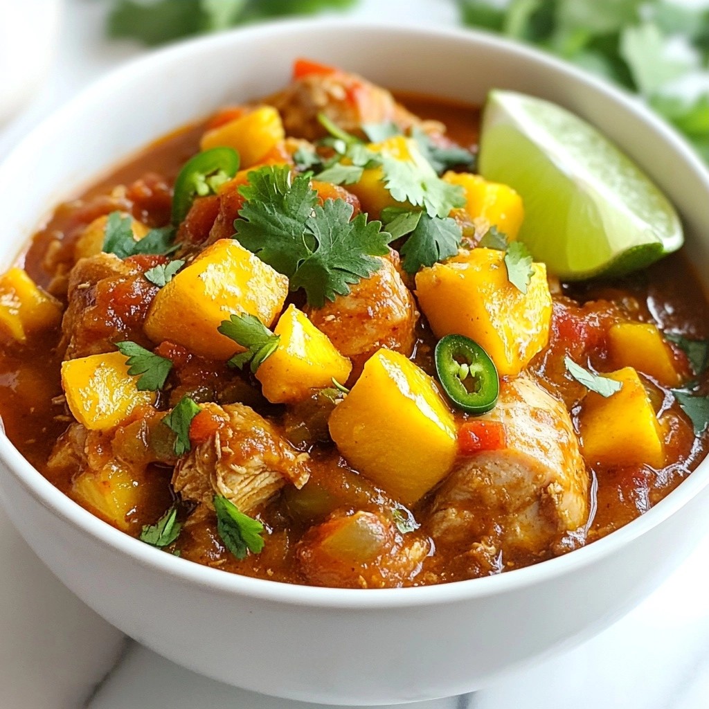 Zesty Mango and Jalapeño Chicken Chili Köstlicher Genuss
