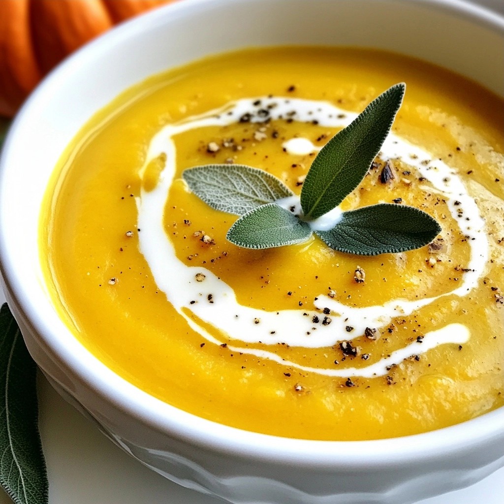 Cremige Suppe Roasted Pumpkin and Sage Velouté Rezept