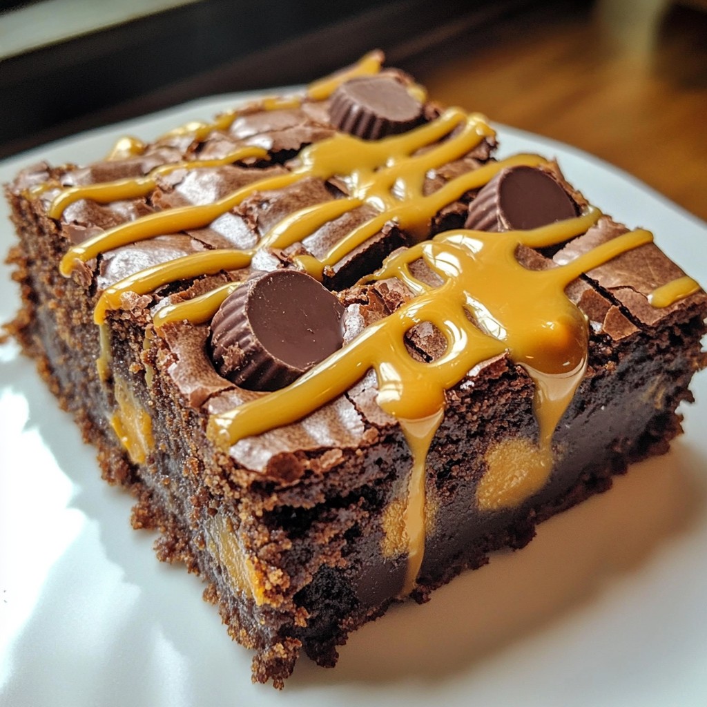 Peanut Butter Reese’s Brownies Einfaches Rezept