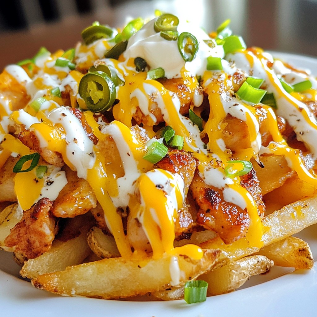 Dirty Chicken Loaded Fries Leckere und einfache Idee