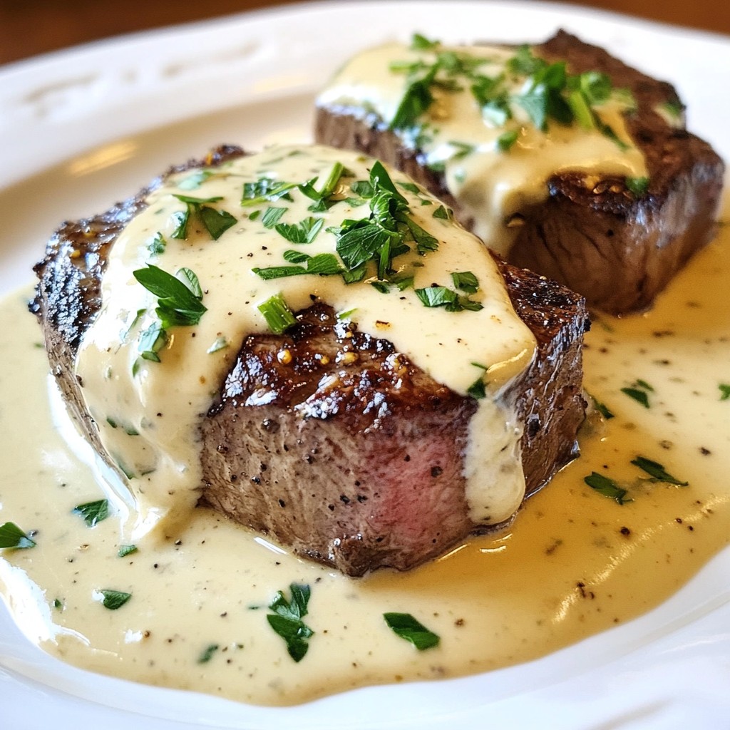 Filet Mignon mit Pfefferkernsahnesoße Genussvolles Rezept