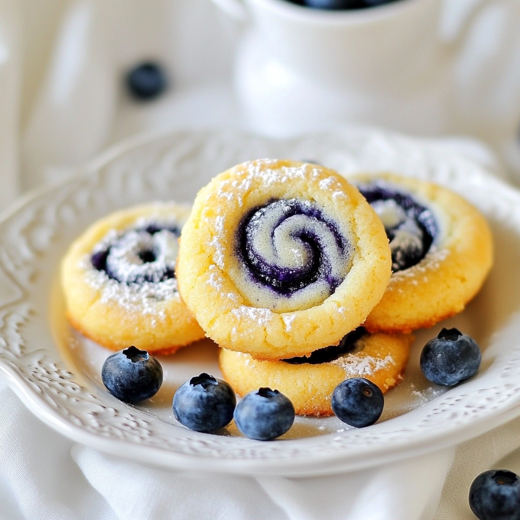 Blaubeerkäsekuchen Swirl Plätzchen Köstlicher Genuss