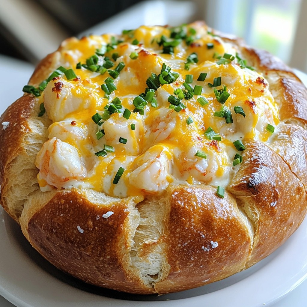 Füllendes Seafood Stuffed Bread Bowl Rezept
