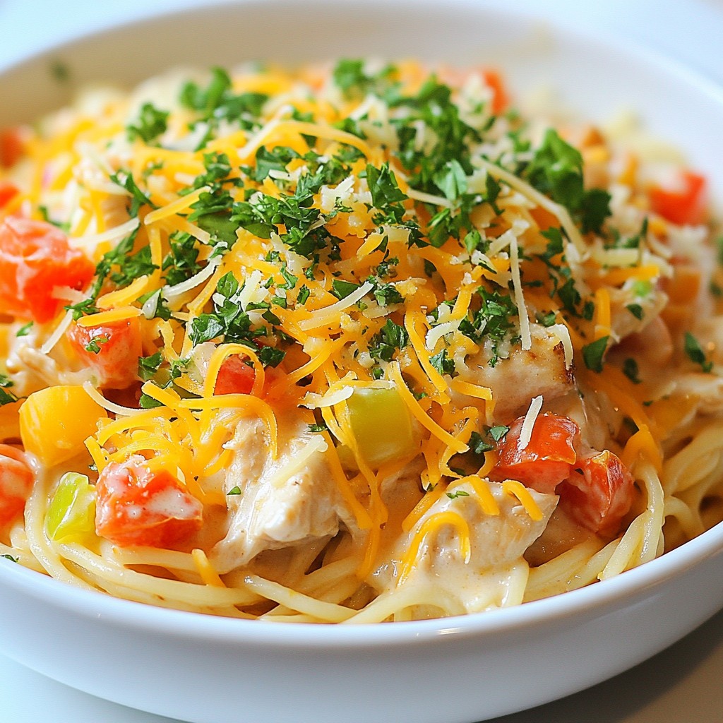 Southern Creamy Chicken Spaghetti Leckere Rezeptidee