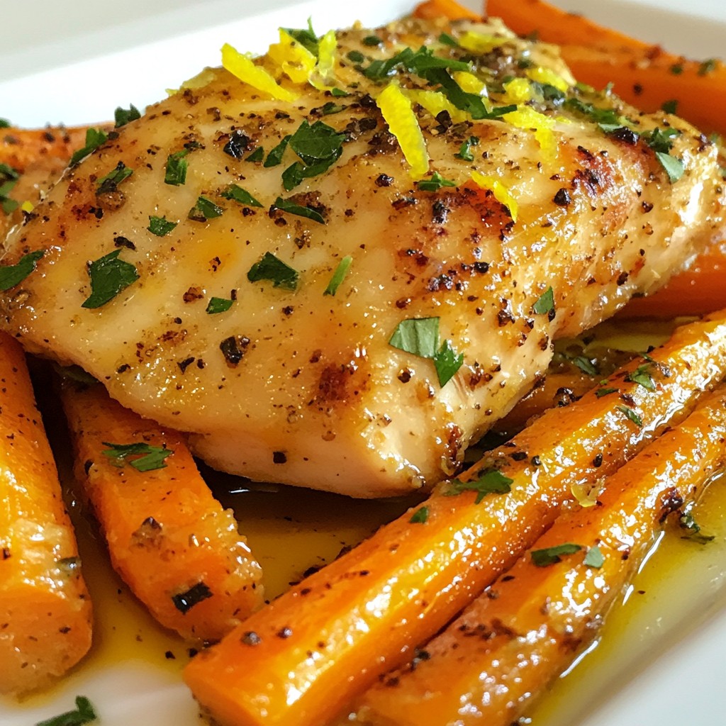 Knoblauch Kräuter Hähnchen und Karotten Rezept