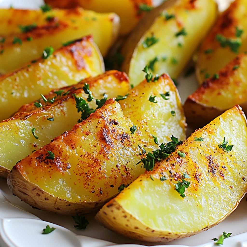 Knusprige Baked Potato Wedges Einfaches Rezept