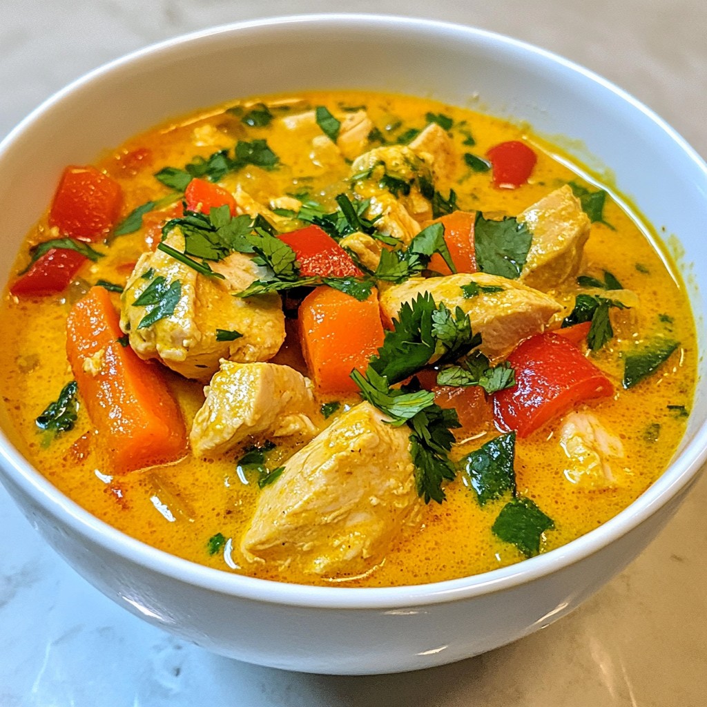 Spicy Chicken and Vegetable Curry Soup Rezeptidee