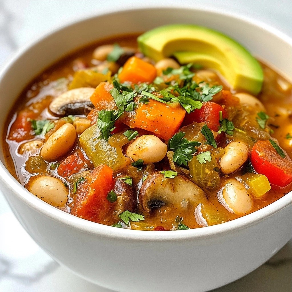 Smoky White Bean and Mushroom Chili kraftvoll genießen