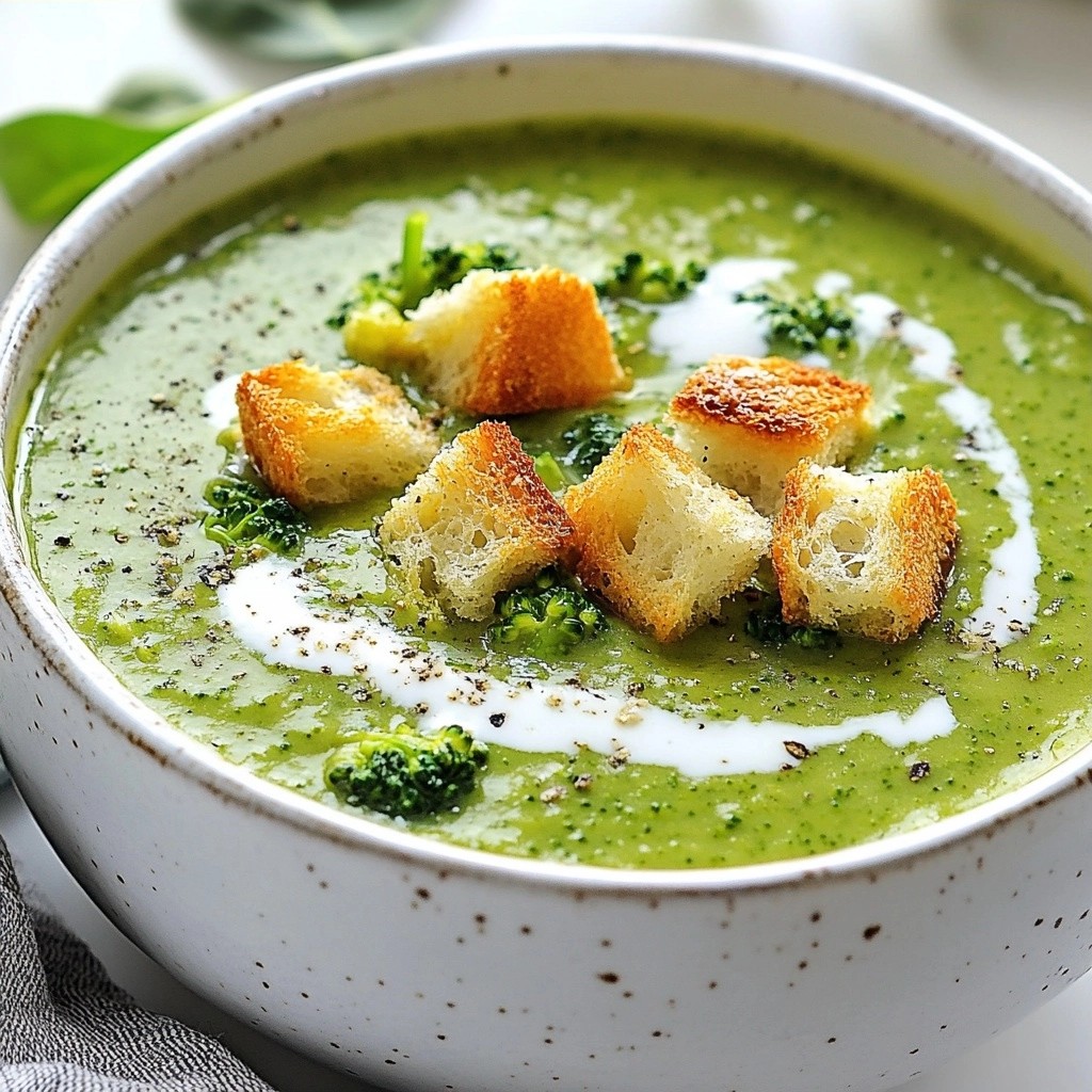 Creamy Soup Broccoli and Spinach Delight Rezept