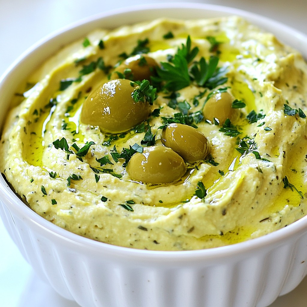 Green Olive Dip Einfache und köstliche Mischung