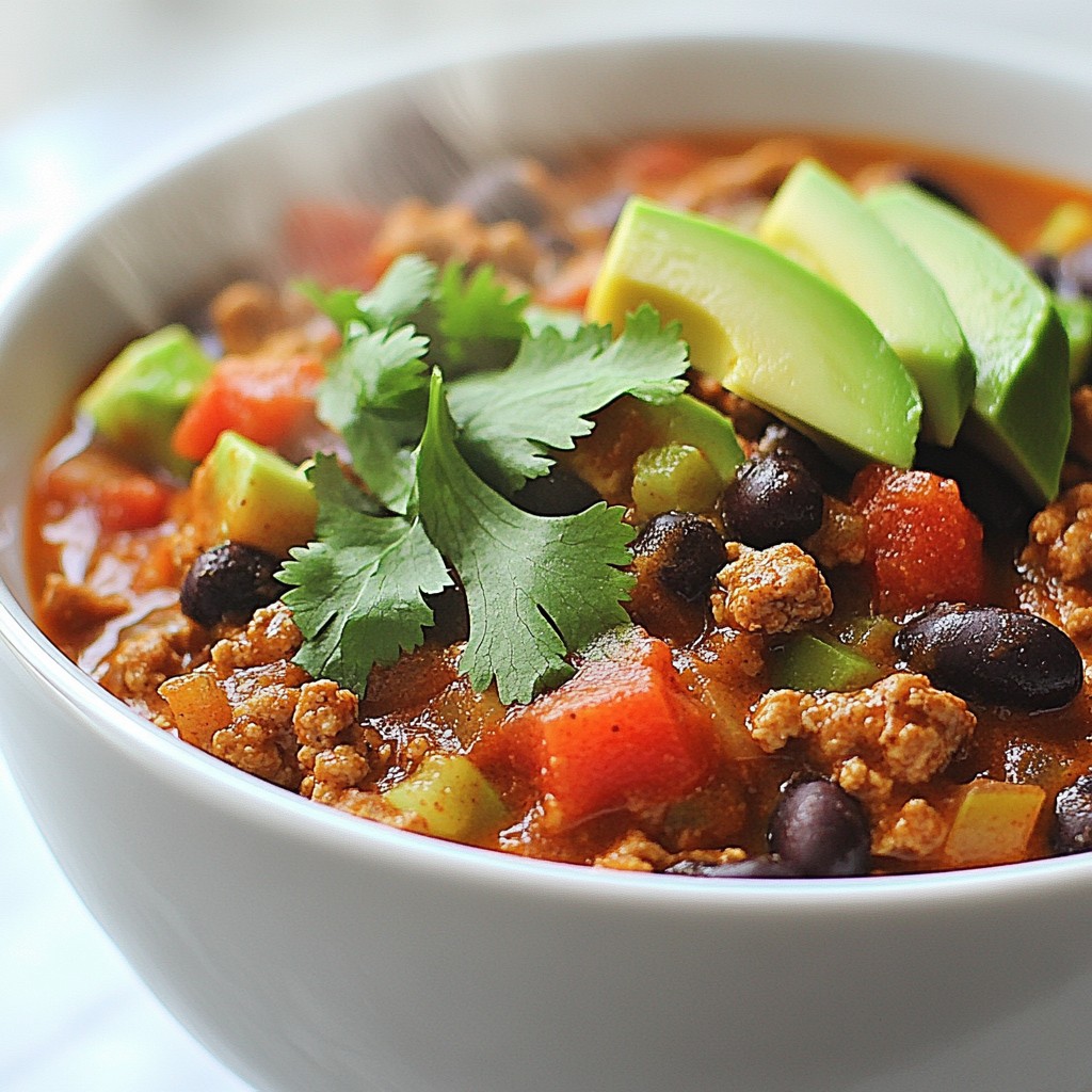 Spicy Black Bean and Turkey Chili für jeden Tag