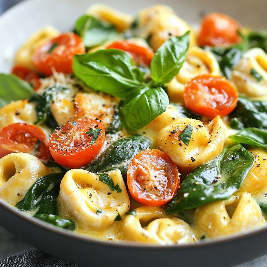 Cremige Hähnchen-Tortellini Ein-Pfannen-Genuss